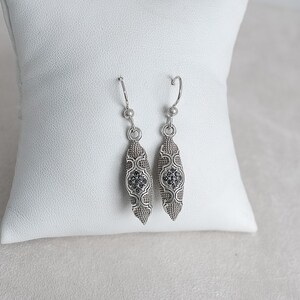 Brighton Aragon Dangle Earrings: Silver Plated Crystal French Wire image 2