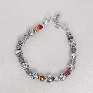 Brighton Latika Multicolor Crystal Beaded Bracelet Silver Plated Retired Clasp image 2