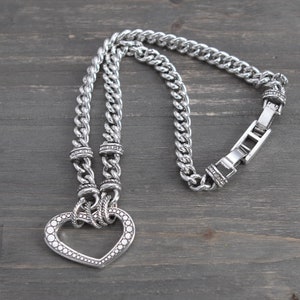 Brighton Urban Lights Curb Chain ketting dikke hartsluiting met kristallen 18 afbeelding 5