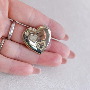 Vintage The Variety Club Heart Brooch Gold Engraved Pin Clasp Gift Keepsake Style