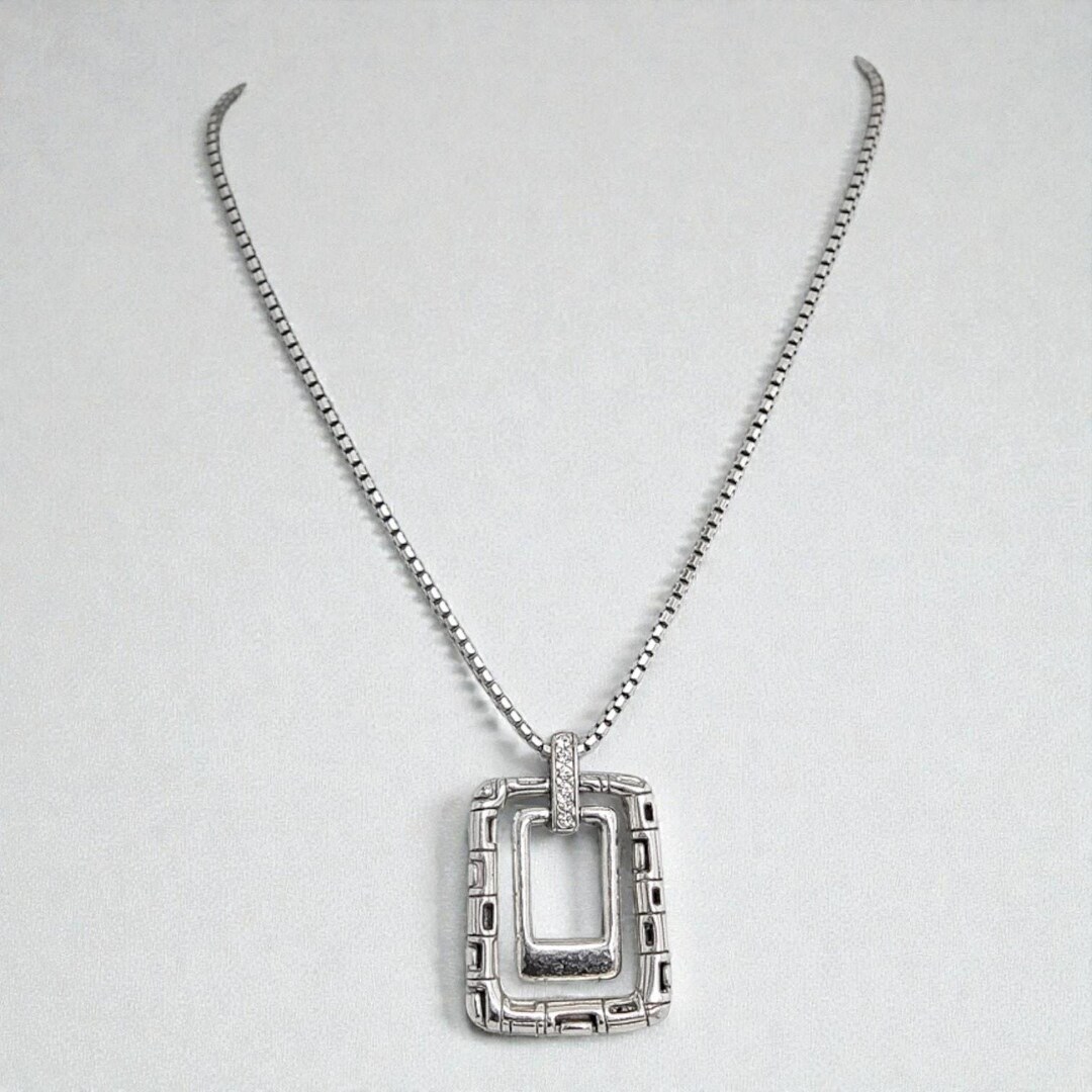 Brighton Nexus Double Rectangle Reversible Pendant Swarovski Crystal 18 ...