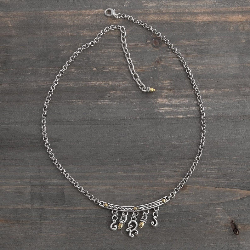 Brighton Bar Halsband Pärlor Guldfärgade Vintage Pensionerade Designersmycken Justerbara Samlarobjekt Statement bild 2