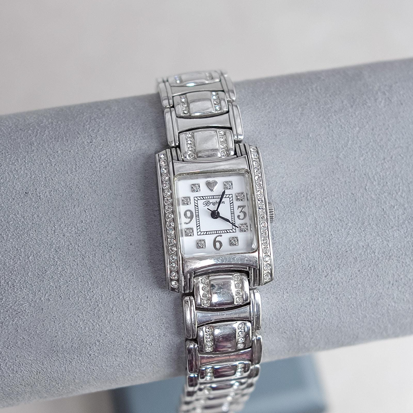 Brighton Turin Uhr Versilbert Vintage 6,5 "Fold Over Verschluss Geschenk Klassischer Stil für Brighton Lovers Timepiece