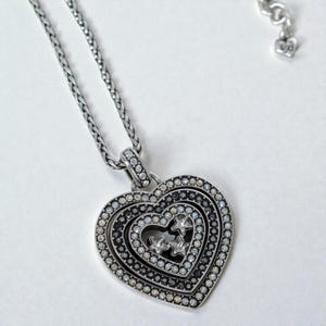 Brighton Starlight Heart Crystal Pendant Necklace Silver Plated Lobster Clasp image 5