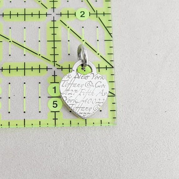 Authentic Tiffany & Co Notes Cursive Heart Tag Ch… - image 6