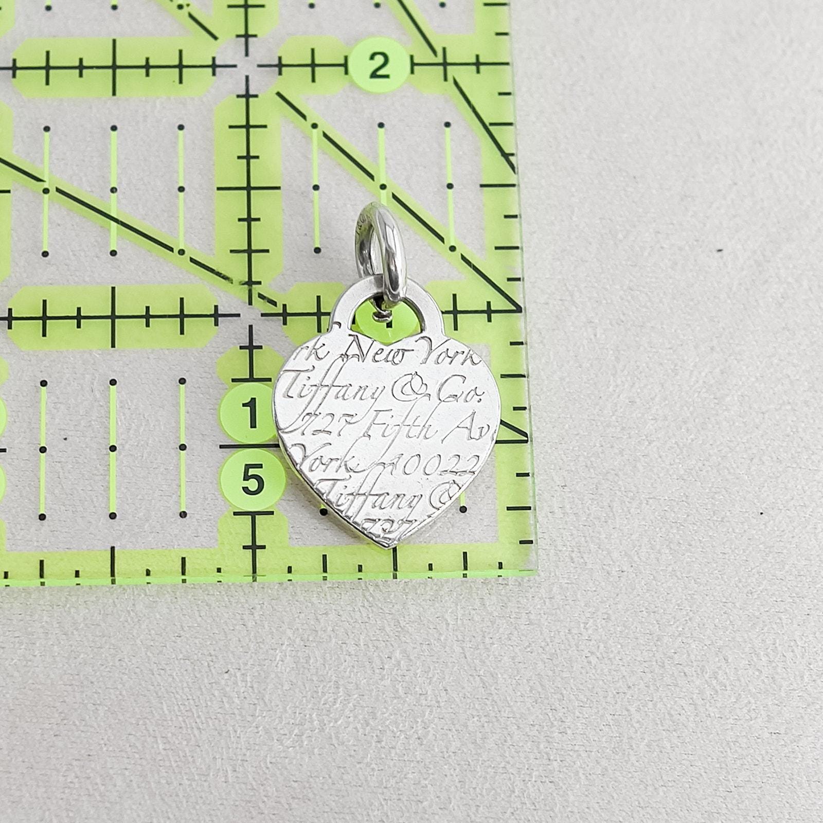 ティファニー純正スターリングシルバー ノート ハートチャーム