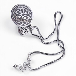 Brighton Ferrara Medallion Pendant Necklace Popcorn Chain Silver 16-18 Inch image 7