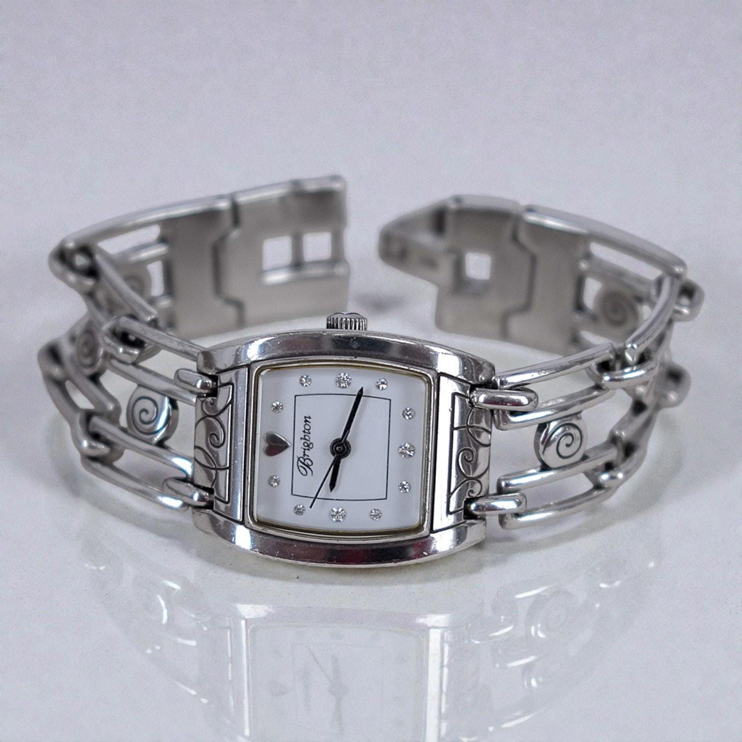 Brighton Malibu Watch Square Links Swirl Design Silver  display picture 1