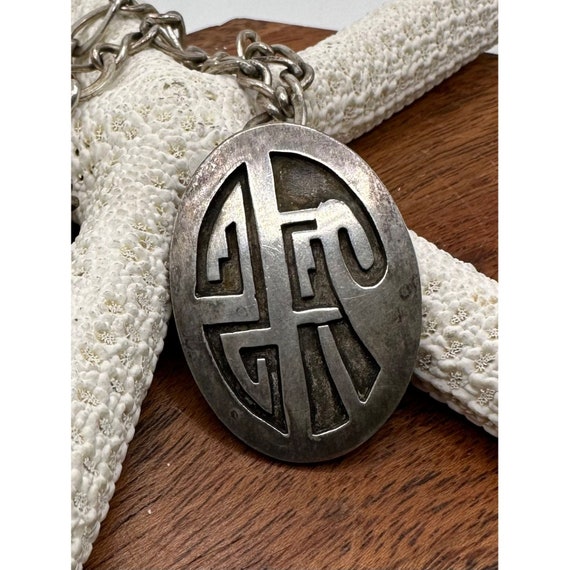 Vintage Native American Signed Hopi Silver Overlay Necklace - Etsy