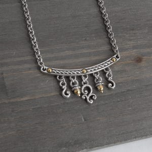 Brighton Bar Halsband Pärlor Guldfärgade Vintage Pensionerade Designersmycken Justerbara Samlarobjekt Statement bild 5