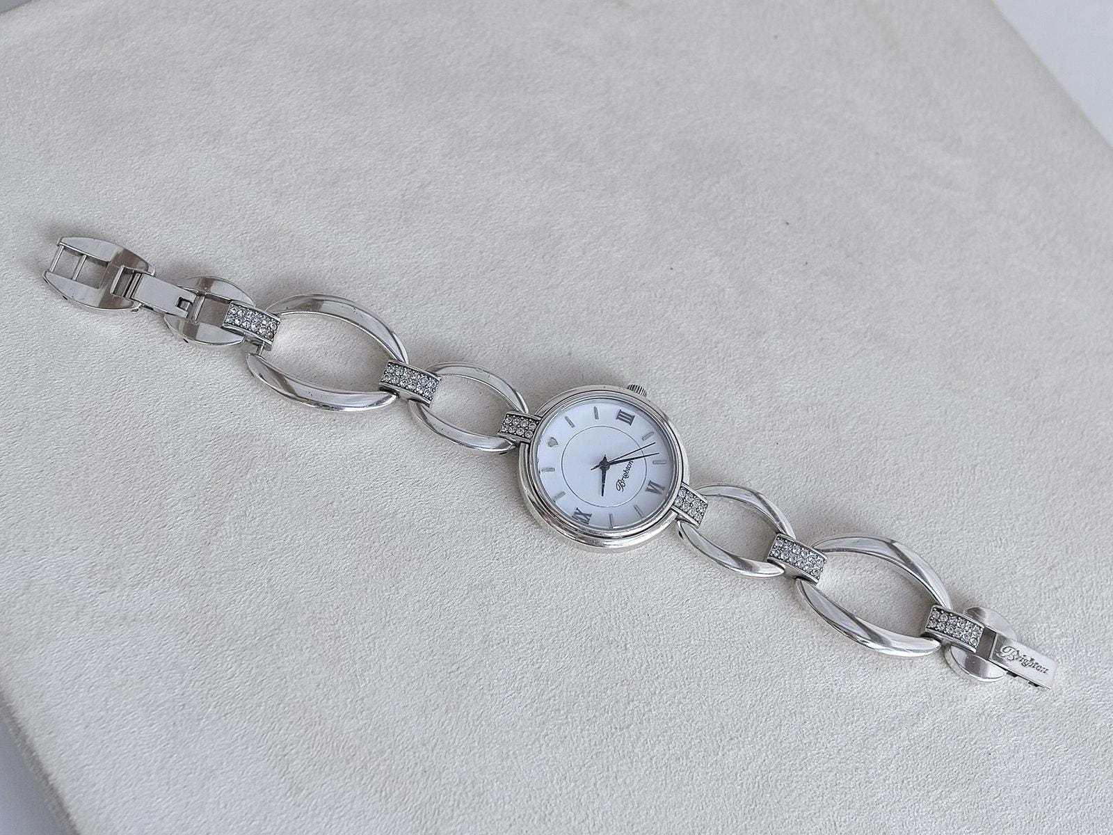 Vintage Brighton Meridian Swing Watch: Silver Plated Pave  display picture 1