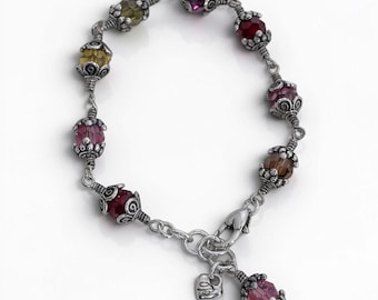 Jahrgang Brighton Glass Mountain Perlen Armband Multicolor Cage Kristall im Ruhestand