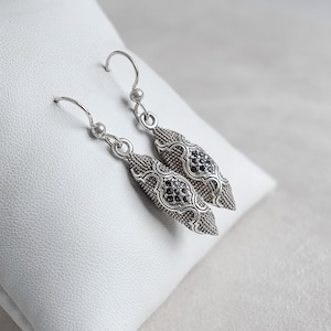 Brighton Aragon Dangle Earrings: Silver Plated Crystal French Wire image 1
