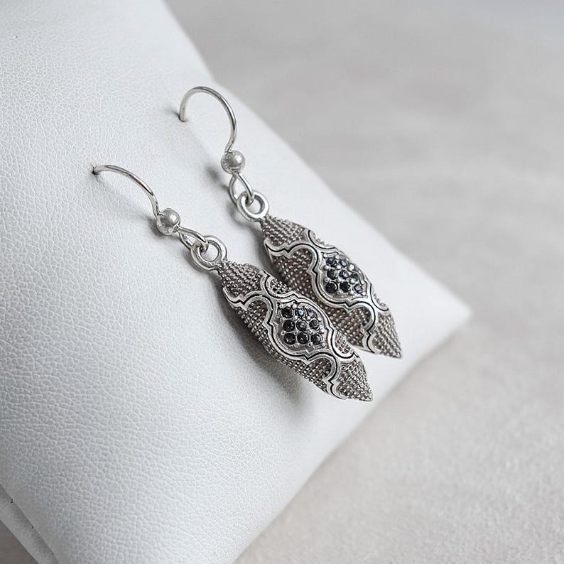Brighton Aragon Dangle Earrings: Silver Plated Crystal French Wire image 1