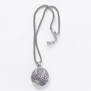 Brighton Ferrara Medallion Pendant Necklace Popcorn Chain Silver 16-18 Inch image 4