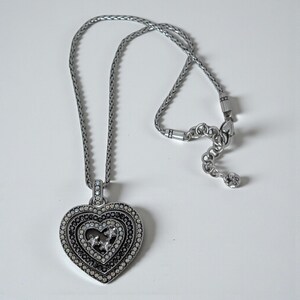 Brighton Starlight Heart Crystal Pendant Necklace Silver Plated Lobster Clasp image 3