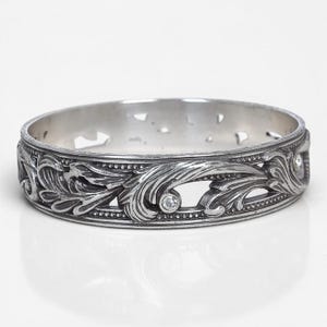 Vintage Brighton Le Louvre Bangle Bracelet Rhinestone Crystal Art Nouveau 2.5" image 2
