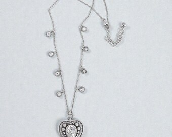Collana con ciondolo a forma di cuore con foto di Shakespeare di Brighton, con strass (fuori produzione)