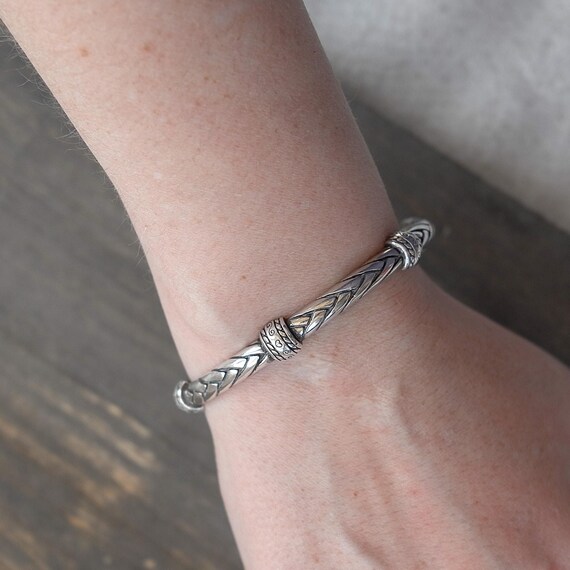 Brighton Braided Pattern Bangle Bracelet Plated R… - image 6