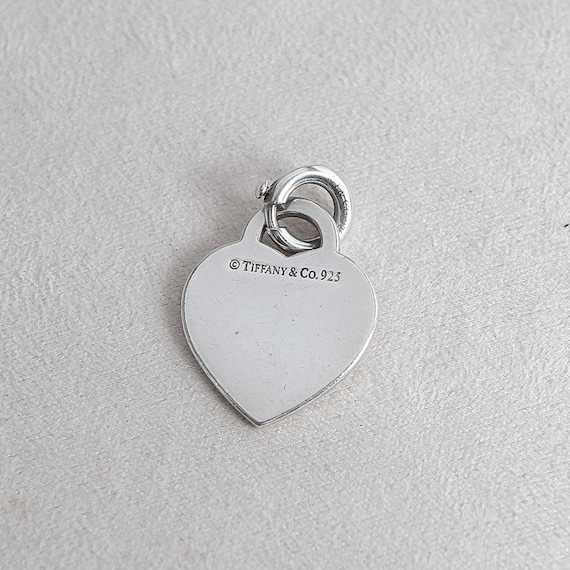 Authentic Tiffany & Co Notes Cursive Heart Tag Ch… - image 3