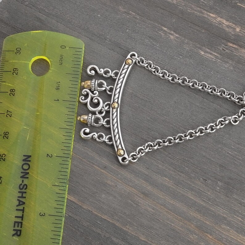 Brighton Bar Halsband Pärlor Guldfärgade Vintage Pensionerade Designersmycken Justerbara Samlarobjekt Statement bild 7