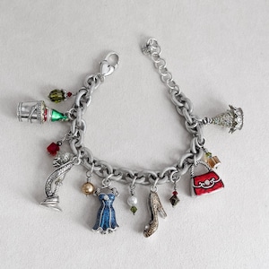 Brighton Celebration Nyårsfest Charm Armband Emalj Silverpläterad Pensionerad bild 1