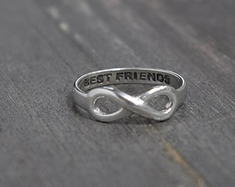 Sterling Silver Friends Infinity Ring, Size 6