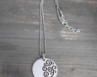 Brighton Anhänger Halskette Kreis Medaillon Anhänger Kette versilbert 50cm