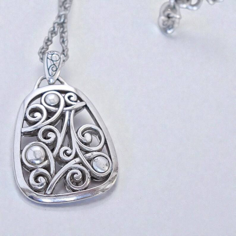 Brighton Adara Oval Reversible Pendant Necklace Mixed Metal Two Tone Retired image 5
