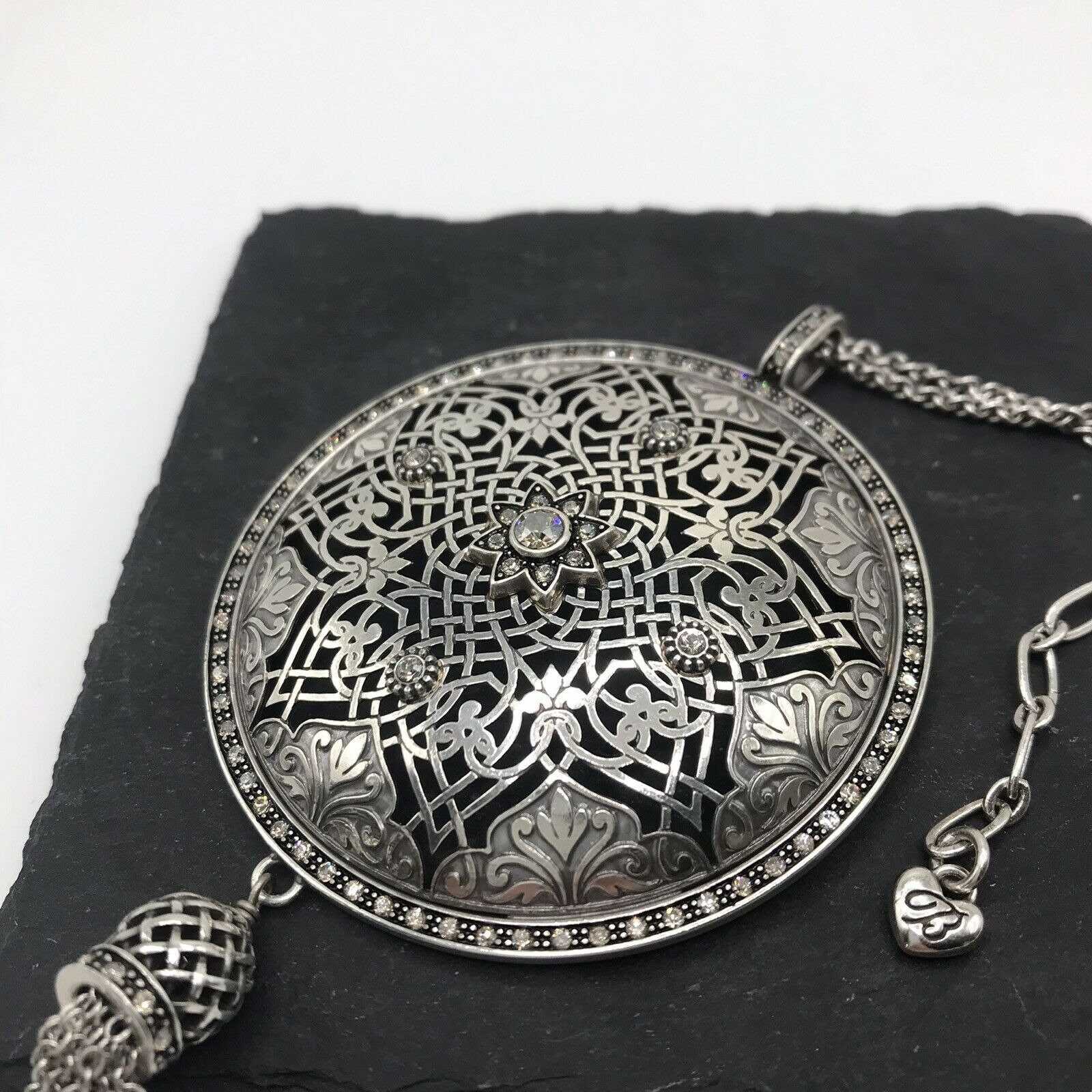 Brighton SAHURI Medallion Tassel Silver 