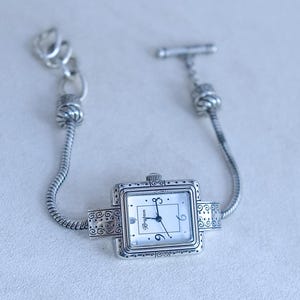 Brighton Short Hills Charm Watch Silver Plated Toggle Clasp  display picture 3