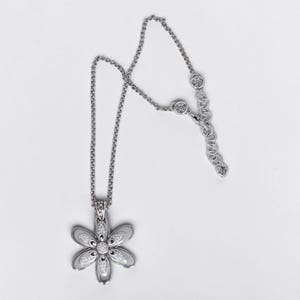 Brighton Dazzle Bloom Retired Double Daisy Pendant Necklace Crystal 16-18 Inch image 4
