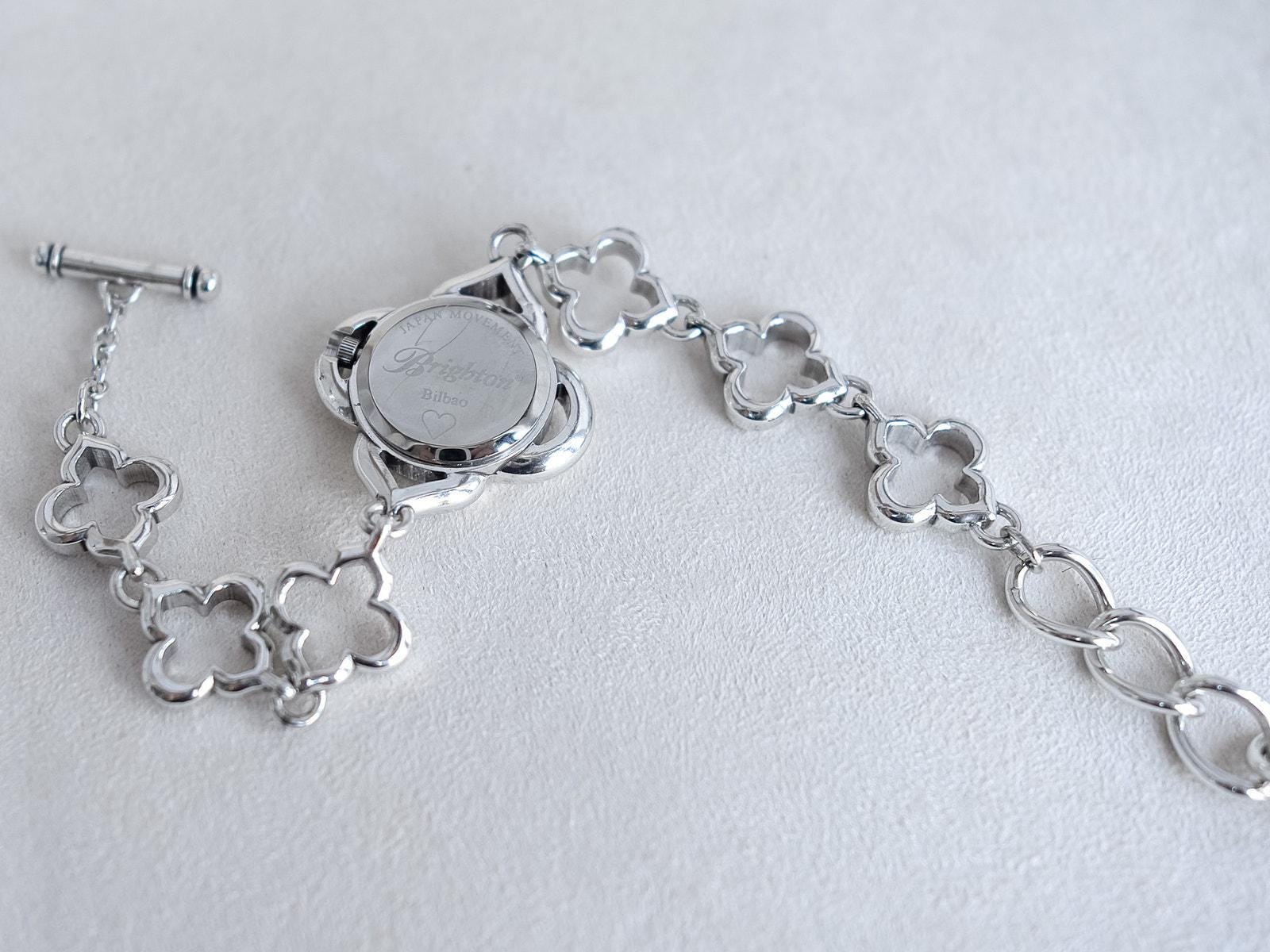 Brighton Bilbao Vintage Watch Silver Plated Hammered Finish 
