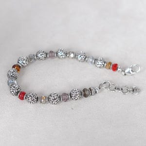Brighton Latika Multicolor Crystal Beaded Bracelet Silver Plated Retired Clasp image 3