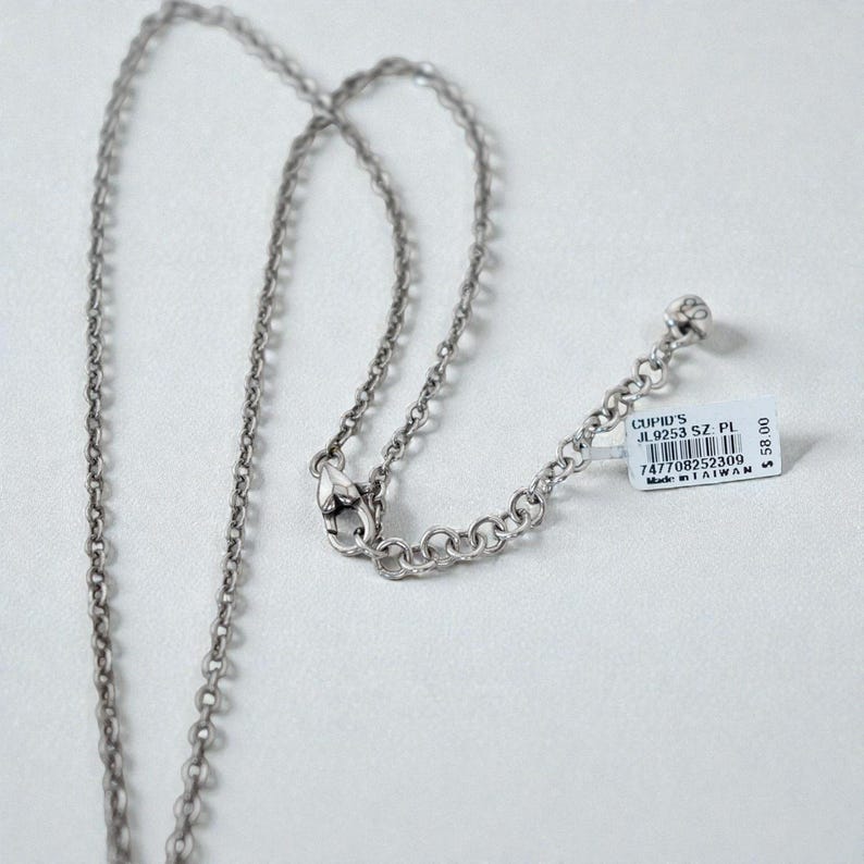 Brighton Cupid Heart Spinner Pendant Necklace Enamel Valentine Silver NWT image 3