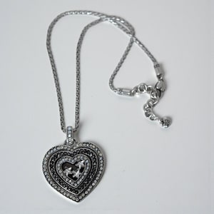 Brighton Starlight Heart Crystal Pendant Necklace Silver Plated Lobster Clasp image 1
