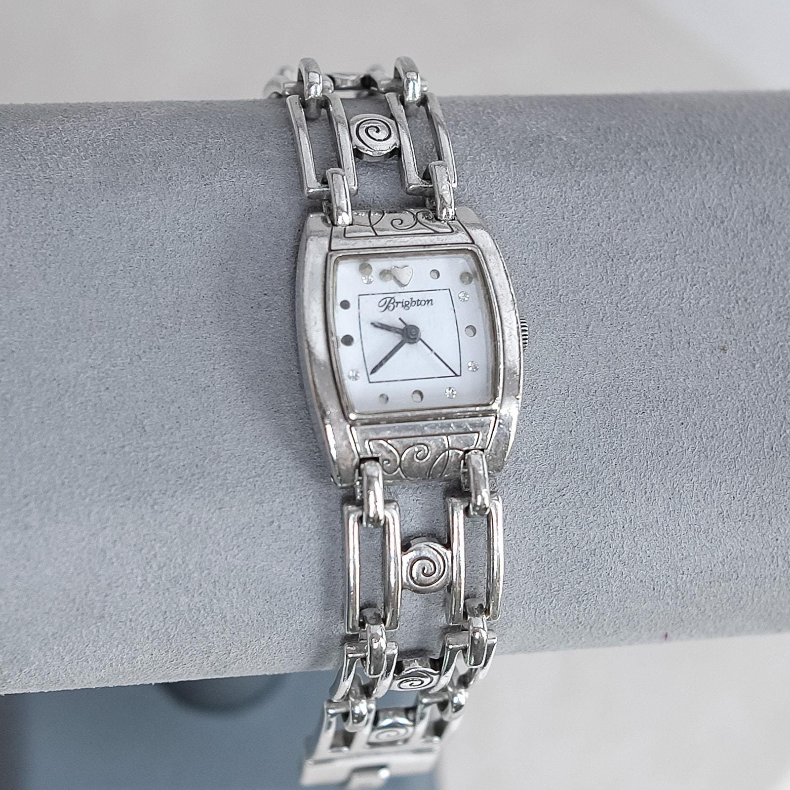 Brighton Teal Leather Strap Square Dial Watch with Silver Accents 3034BL-FV_dbd0113d-2924-43b6-  main image 3