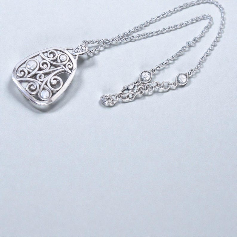 Brighton Adara Oval Reversible Pendant Necklace Mixed Metal Two Tone Retired image 7