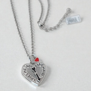 Brighton Cupid Heart Spinner Pendant Necklace Enamel Valentine Silver NWT image 1