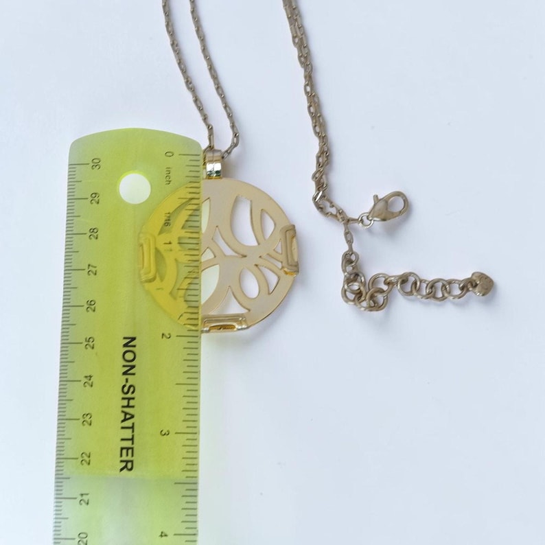 Brighton Christo Gold Tone Pendant Necklace Interchangeable Leather Disc 20-22" image 5