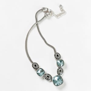 Collier Brighton Venus Rising Retired avec cristaux facettés bleus aqua, 16-18 pouces image 2