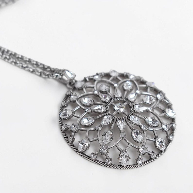 Brighton One Love Circle converteerbare ketting verzilverd filigraan 18-38 inch afbeelding 3