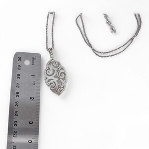 Brighton Andaluz Reversible Pendant Necklace Silver Plated Long Chain Retired image 5