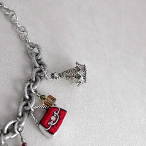 Brighton Celebration Nyårsfest Charm Armband Emalj Silverpläterad Pensionerad bild 9