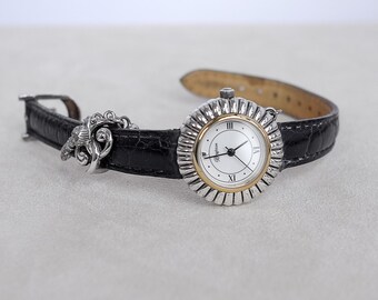 Brighton Joliet Plated Dress Watch with Crystal Accents Brighton Joliet Watch Silver Plated Pebbled Mesh Band  main image 2