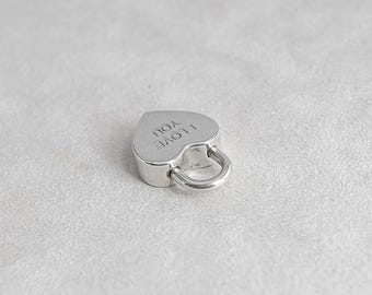 ティファニー スターリングシルバー「I LOVE YOU」ハート パドロック