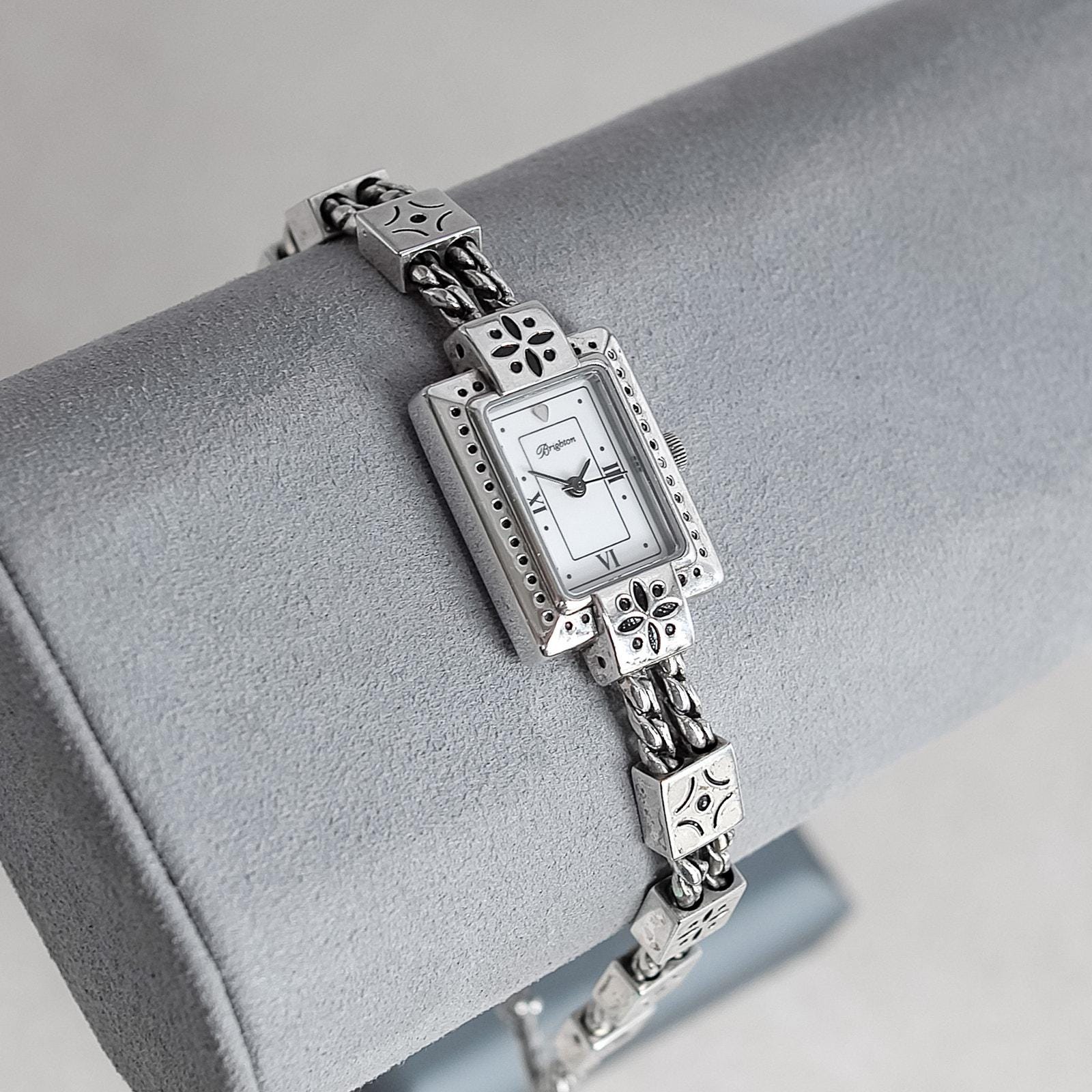 Brighton Charming Watch Silver Plated Retired 7-8" Toggle Battery Gift Elegant Style for Brighton Lovers Jewelry