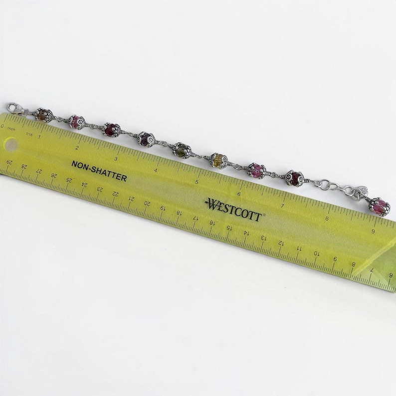 Vintage Brighton Glass Mountain Beaded Bracelet Multicolor Caged Crystal Retired image 7