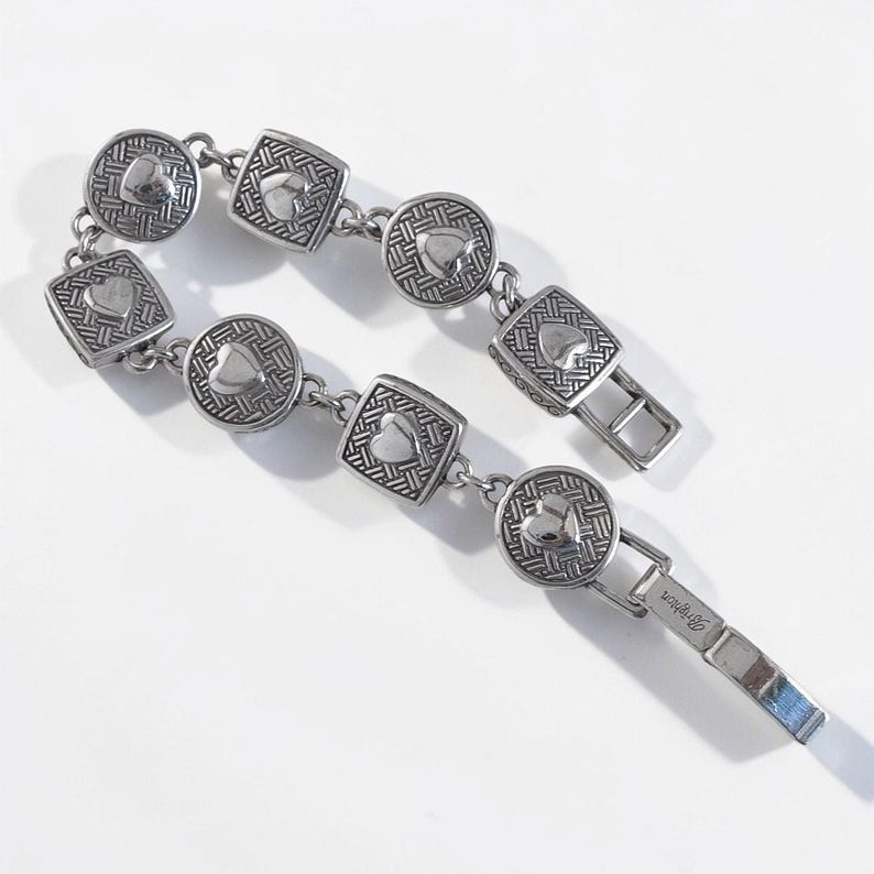 Brighton Heiress Two Tone Link Bracelet Gold Silver Rhinestone Crystal Retired image 5
