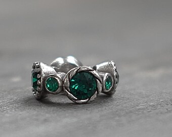 Brighton Halo Stargazer Spacer Charm Bead Emerald groene kleur kristallen